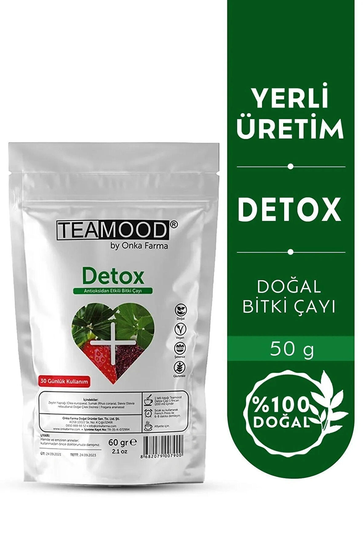 TEAMOOD Şekersiz Detoks Çayı - Form Detox Tea 60 gr