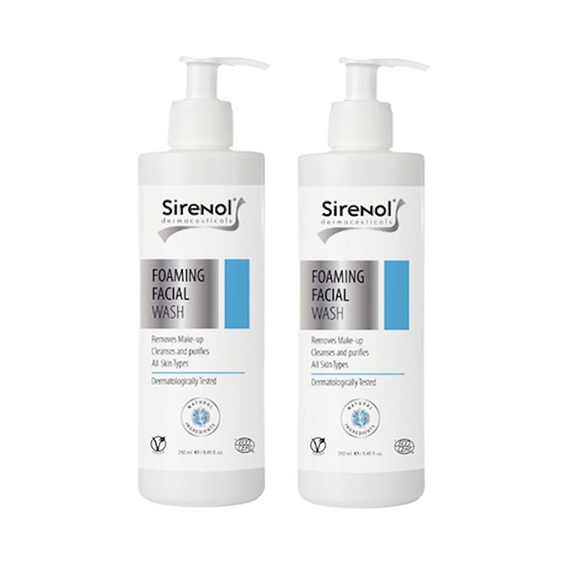 Sirenol %100 Doğal 2'li Yüz Temizleme Köpüğü Set 2x250 mL