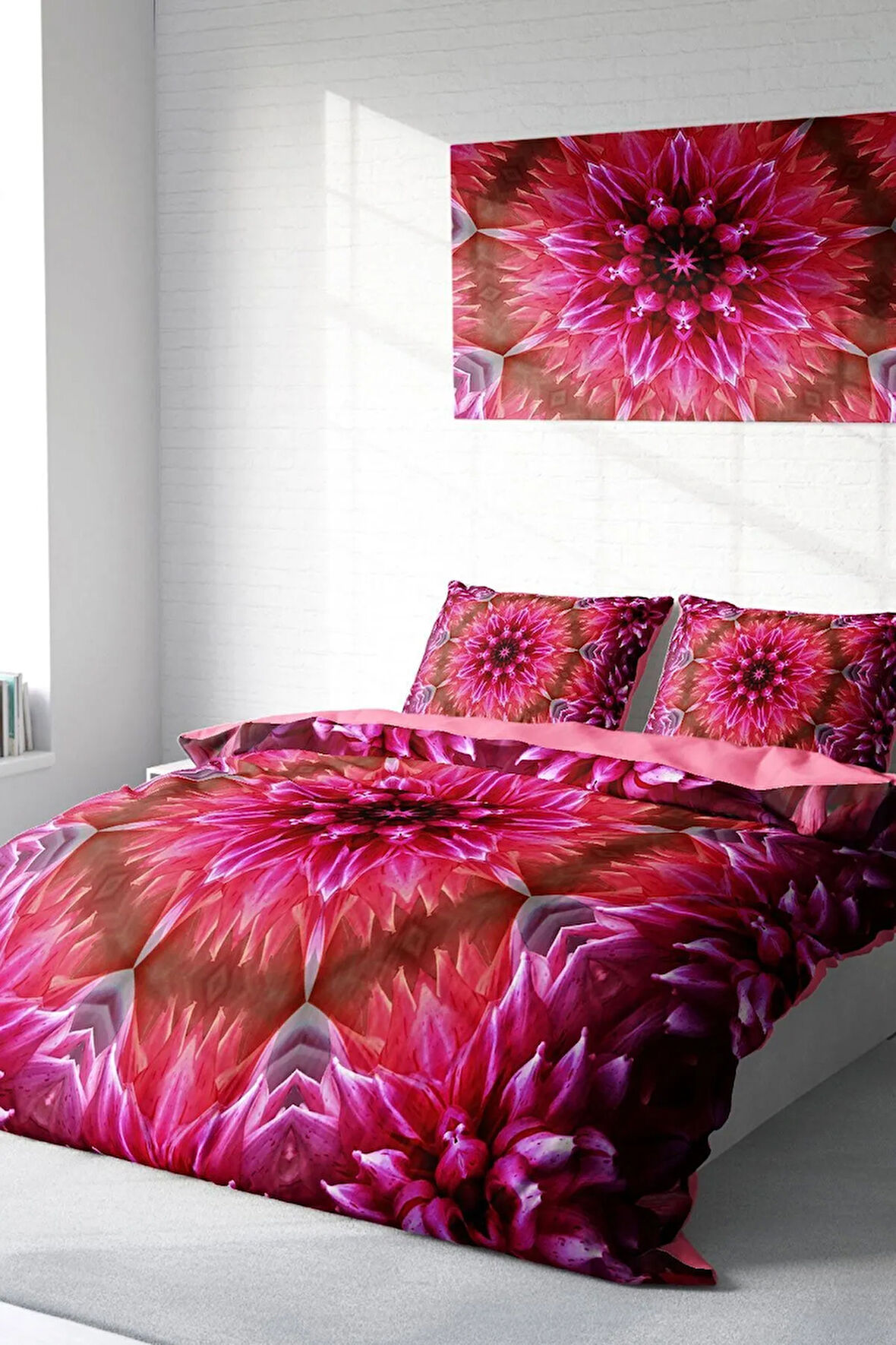 Nevresim Takımı %100 Doğal Pamuk Çift Kişilik 3d Digital Mandala 2