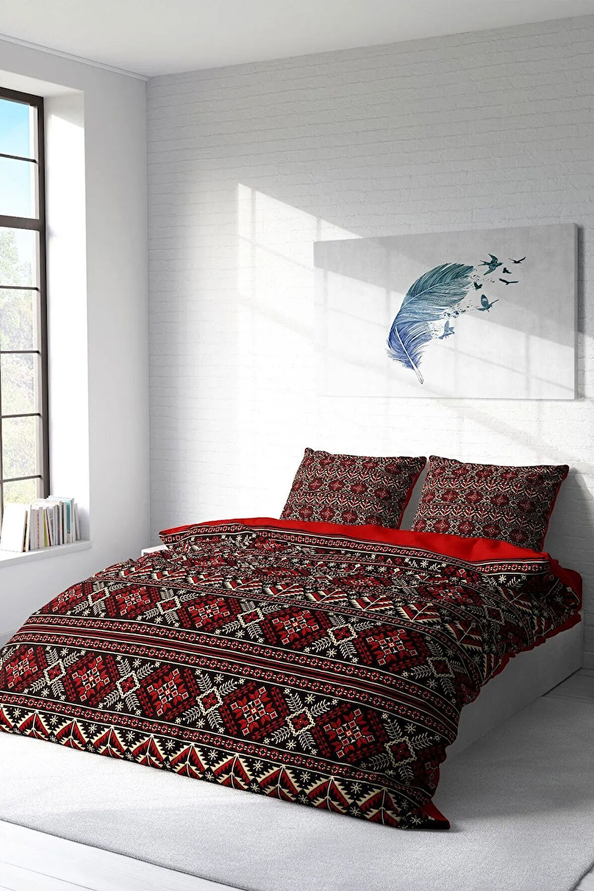 Nevresim Takımı %100 Doğal Pamuk Çift Kişilik 3d Digital Old Design