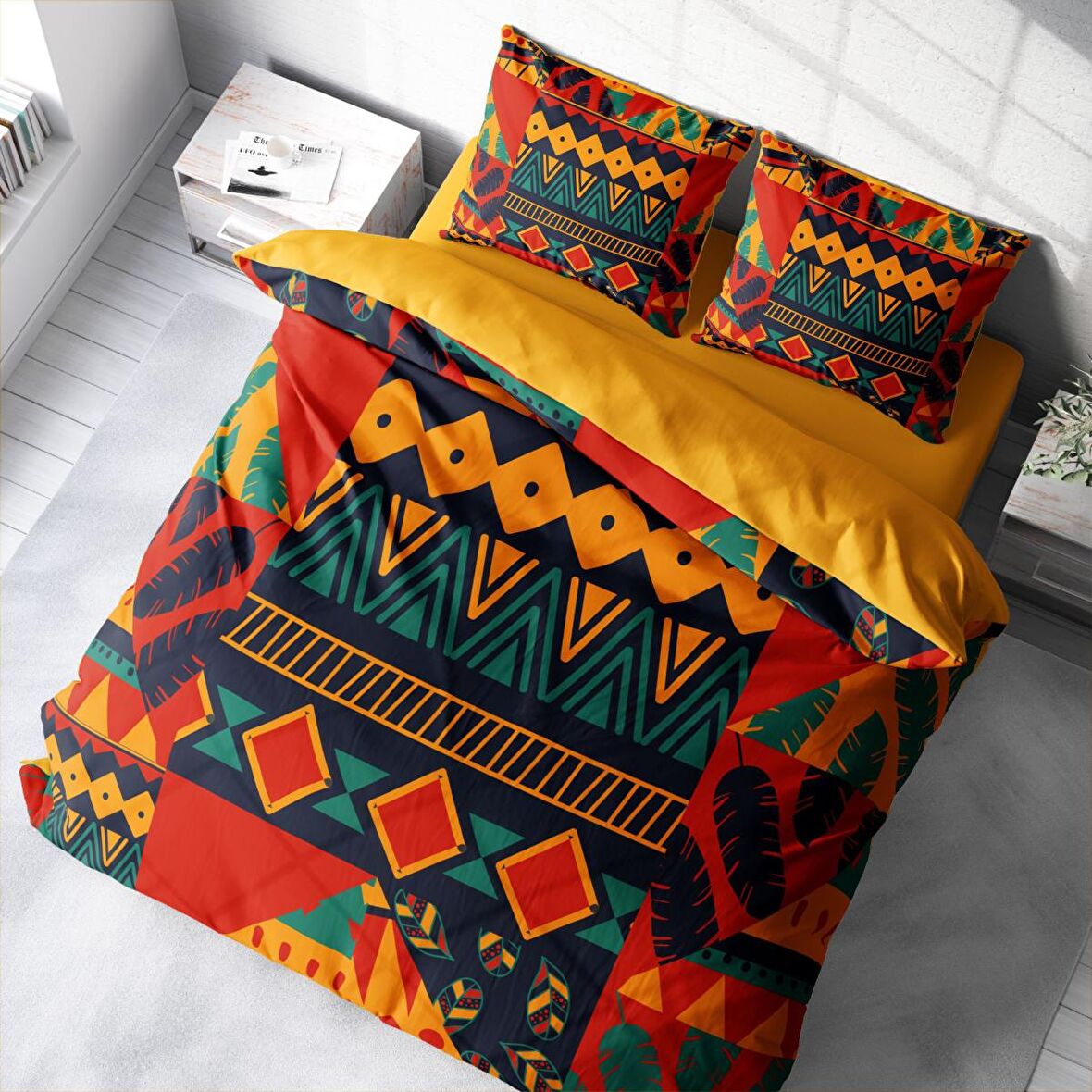 Monohome Avaiyo 3D Temalı Pamuk Saten Çift Kişilik Nevresim Takımı