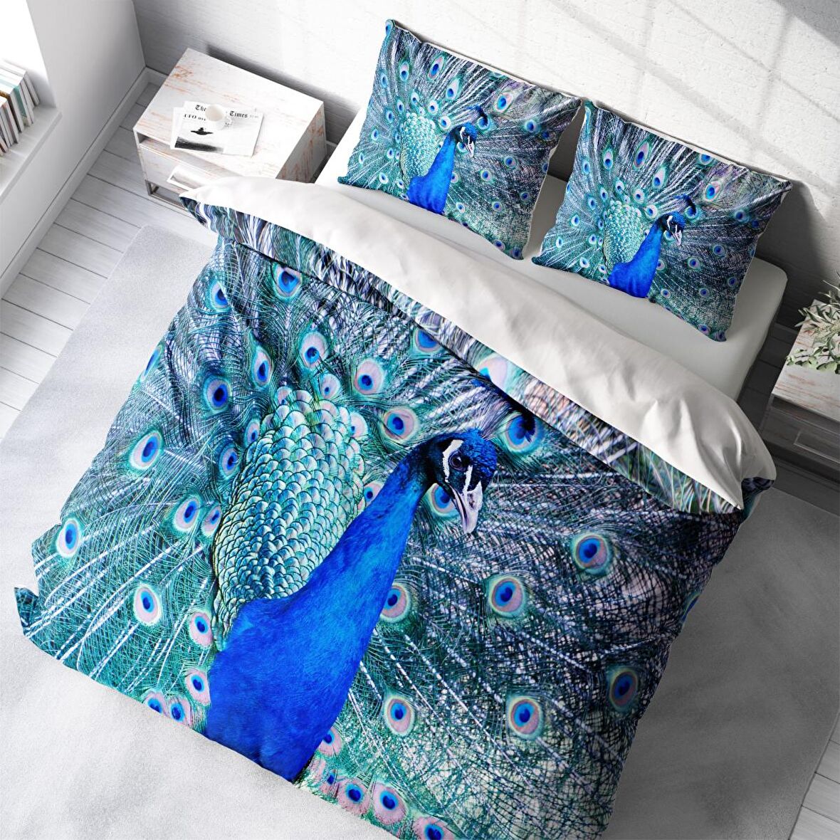Monohome Pauw Hayvan Figürlü Pamuk Saten Çift Kişilik Nevresim Takımı