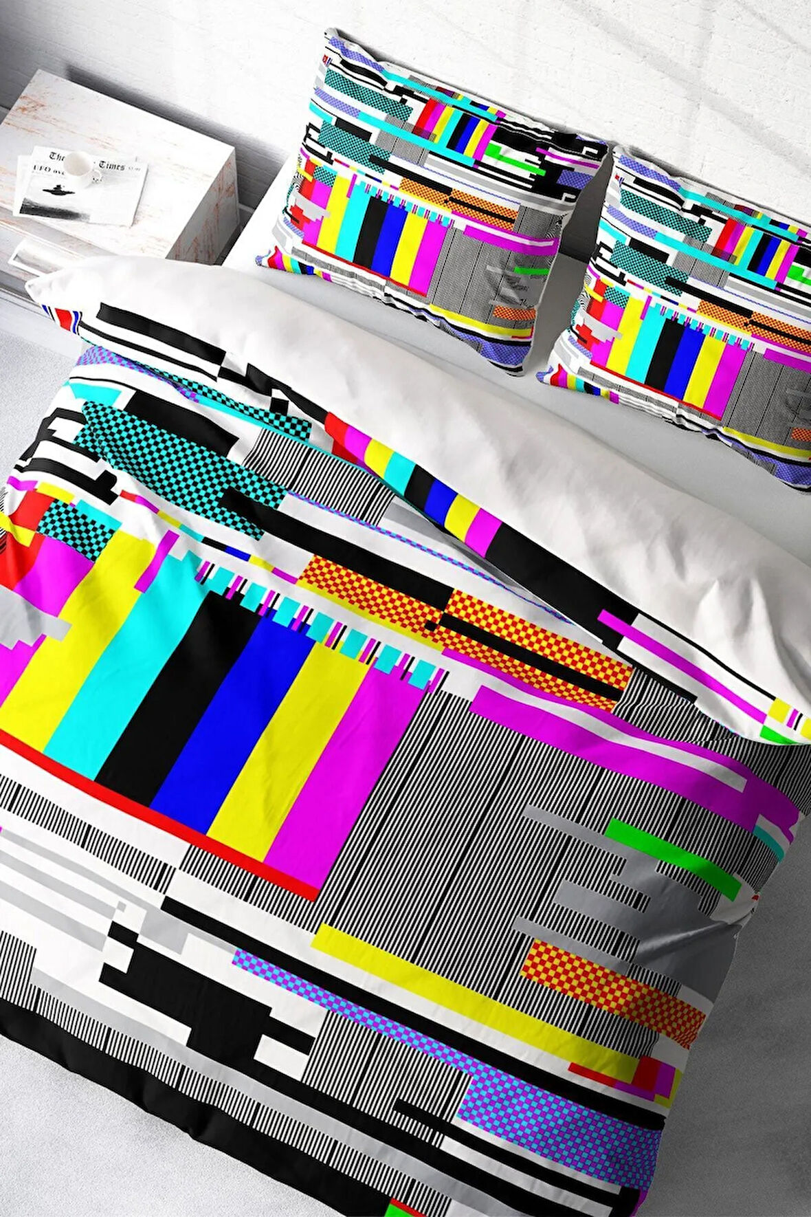 Çift Kişilik Nevresim Takımı Sık Dokuma Pamuk Saten 3D Özel Tasarım No Signal