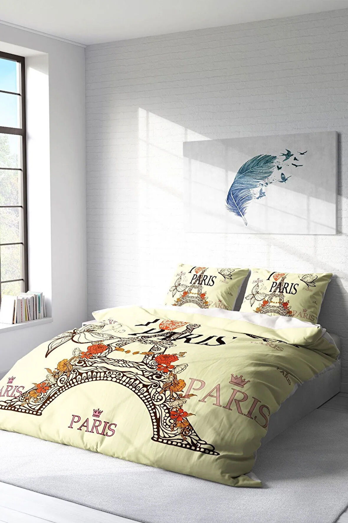 Nevresim Takımı %100 Doğal Pamuk Çift Kişilik 3d Digital We Are Family