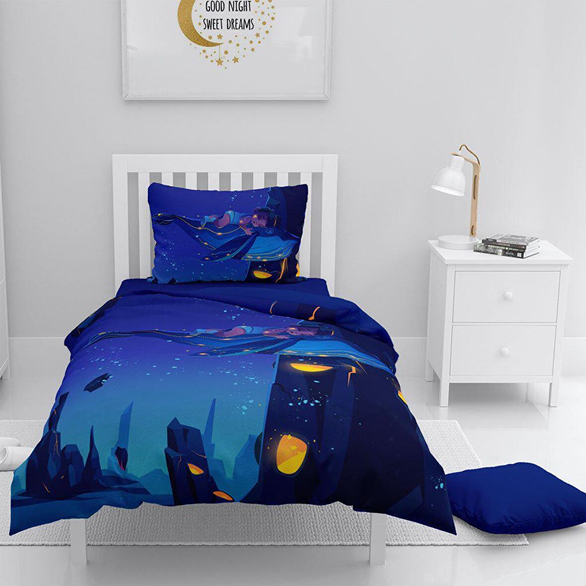 Monohome Sleepy Girl 3D Temalı Pamuk Saten Çocuk Nevresim Takımı