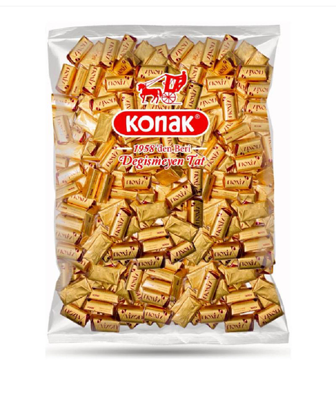 Konak Vizon Portakal Aromalı Krema Dolgulu Bitter Çikolata (1000 Gr)