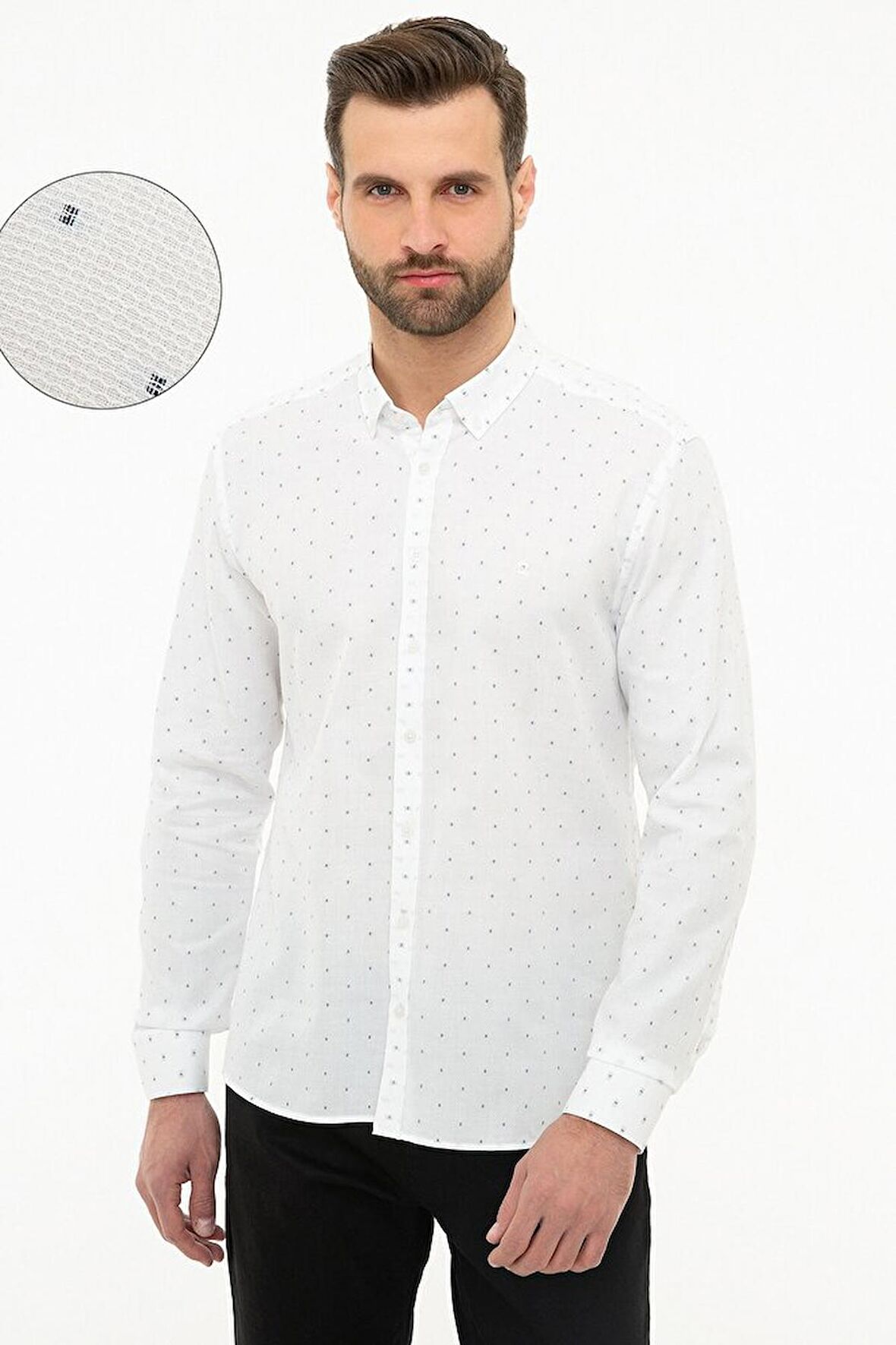 Lacivert Slim Fit Gömlek