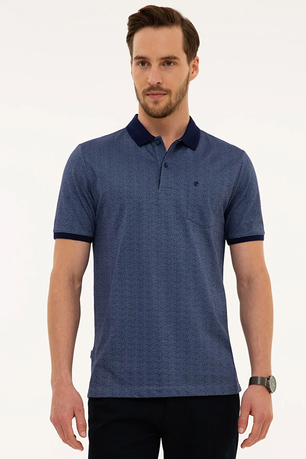 Erkek Lacivert Regular Fit Polo Yaka T-Shirt