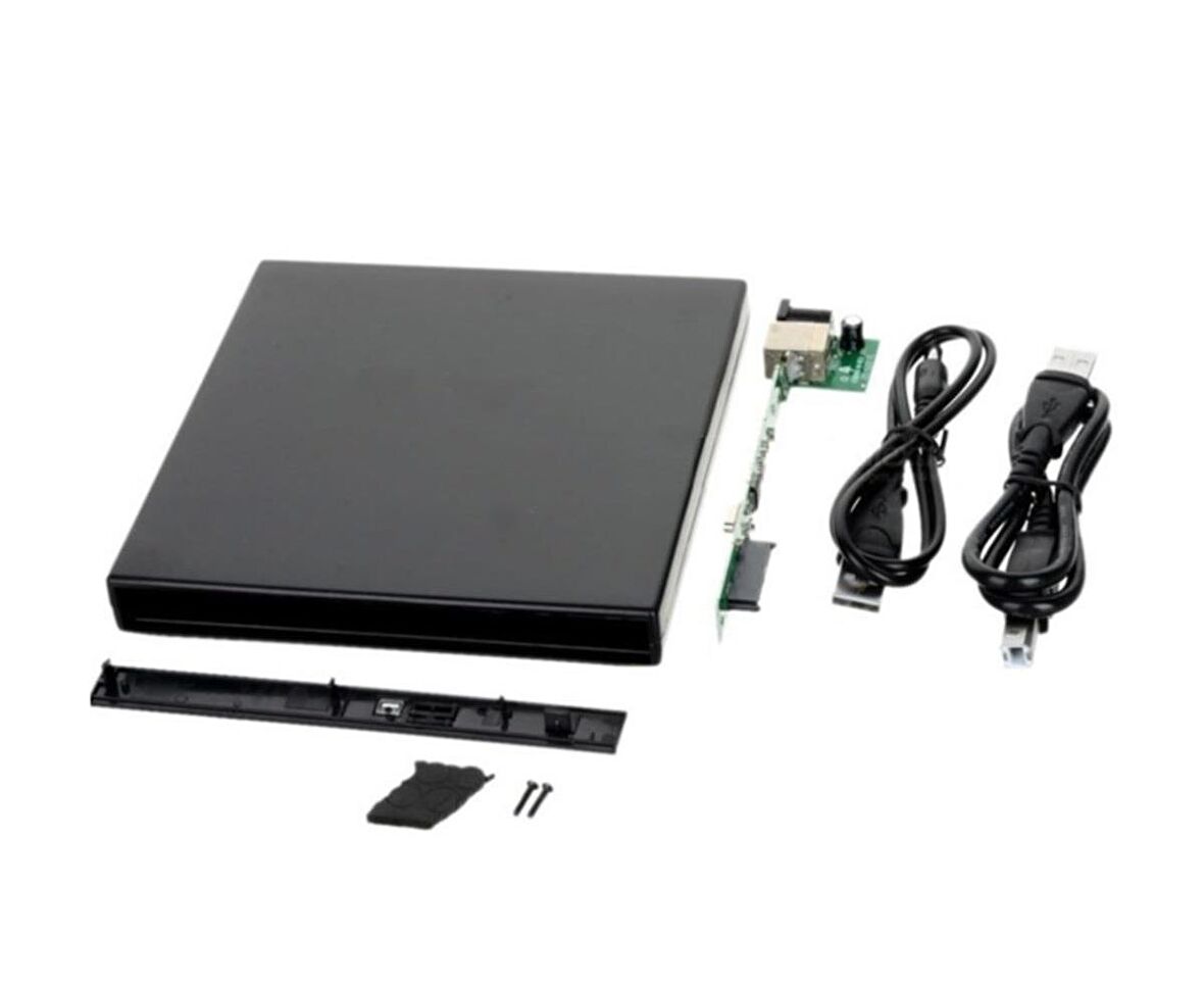 USB Sata 12.7 mm DVD RW Writer Kutusu External Harici Caddy Kutu