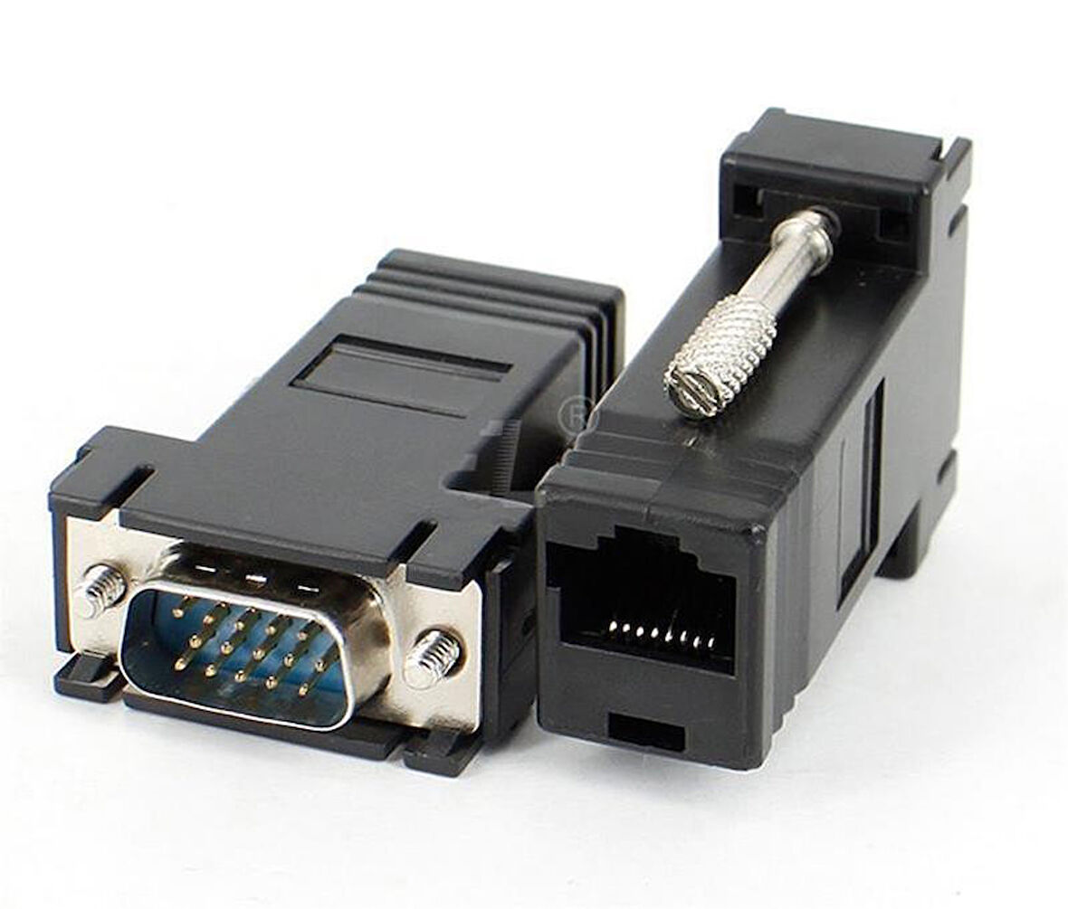 Rj45 Vga Ekleme Ek 30 Metre Uzatıcı Cat5/6 Monitör Extender - 2 Adet 5059