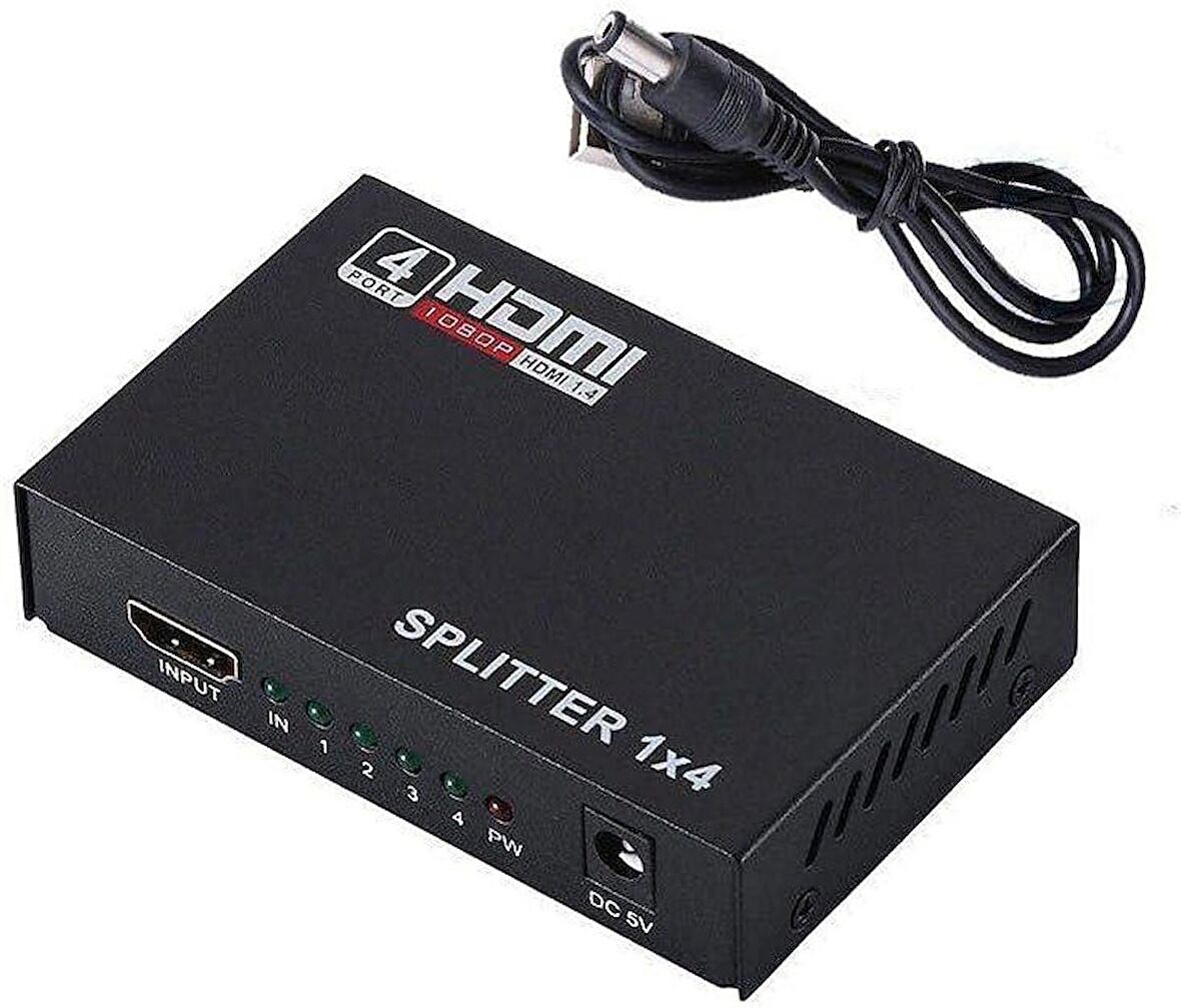 Alfais 4410 4 Port Hdmi Splitter Çoklu Ekran Çoklayıcı Switch