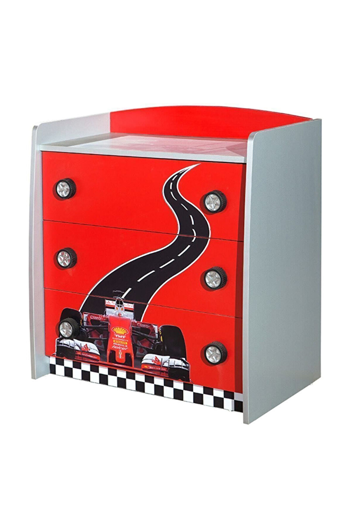 Şifonyer, Formula 3 Çekmeceli Şifonyer - Kırmızı