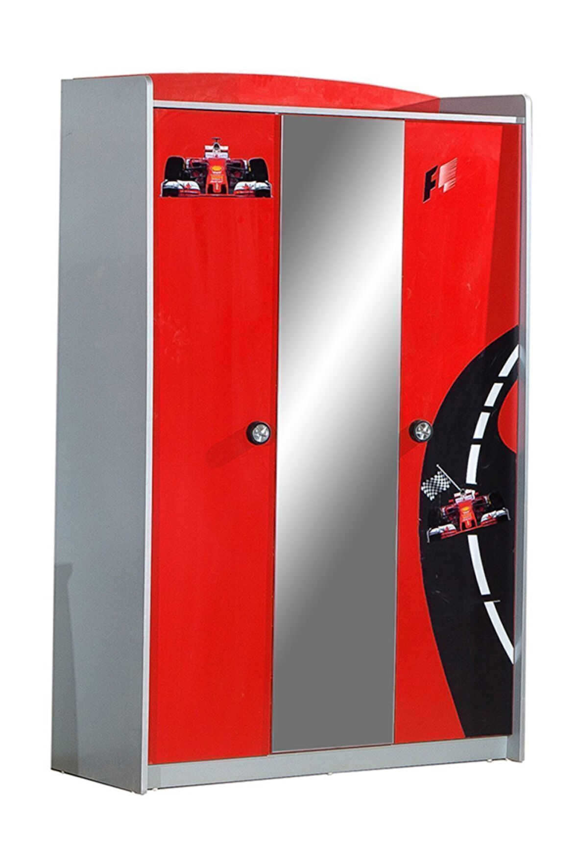 Gardırop, Formula 3 Kapılı Dolap - Kırmızı