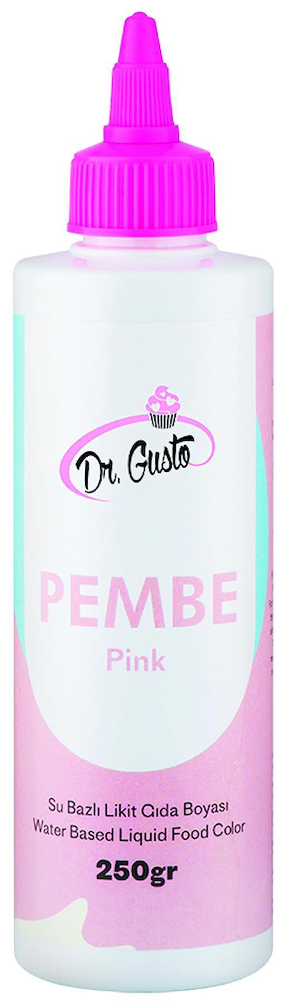 Dr Gusto Pembe Su Bazlı Sıvı Gıda Boyası 250 gr