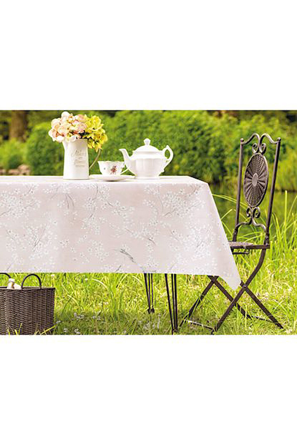 Exorde Pvc Masa Örtüsü - Pudra - 140x140 Cm