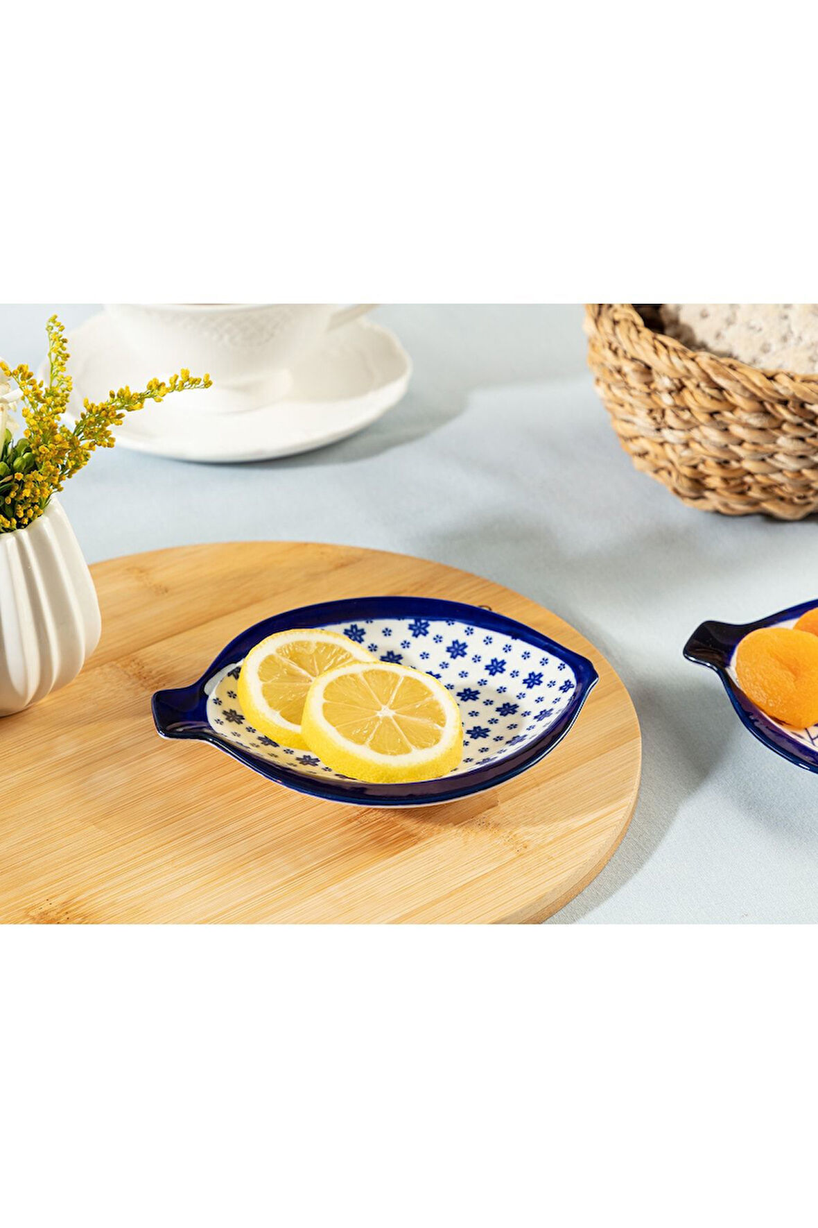 Rêve Bleu Petite Mini Tabak - Mavi - 10x8,5x1,5 Cm