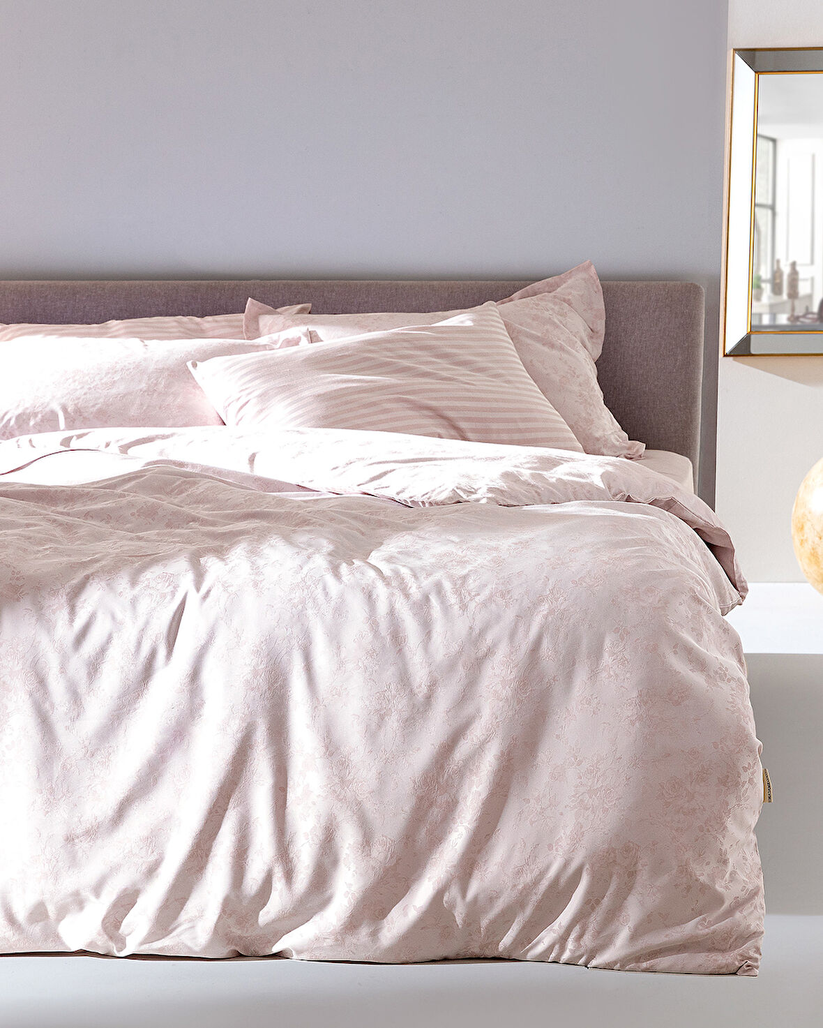 Eze King Size Jakarlı Saten Nevresim Takımı