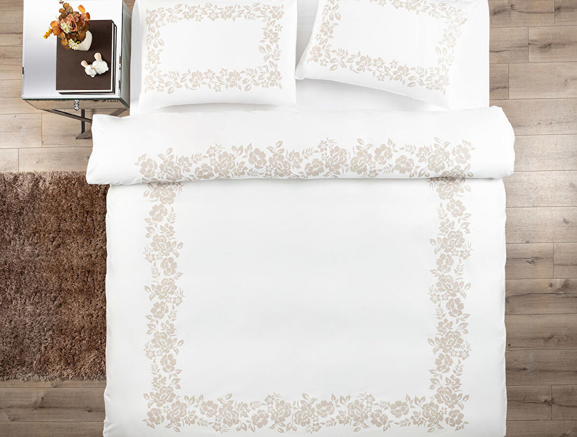Madame Coco Gene King Size Nevresim Takımı - Bej