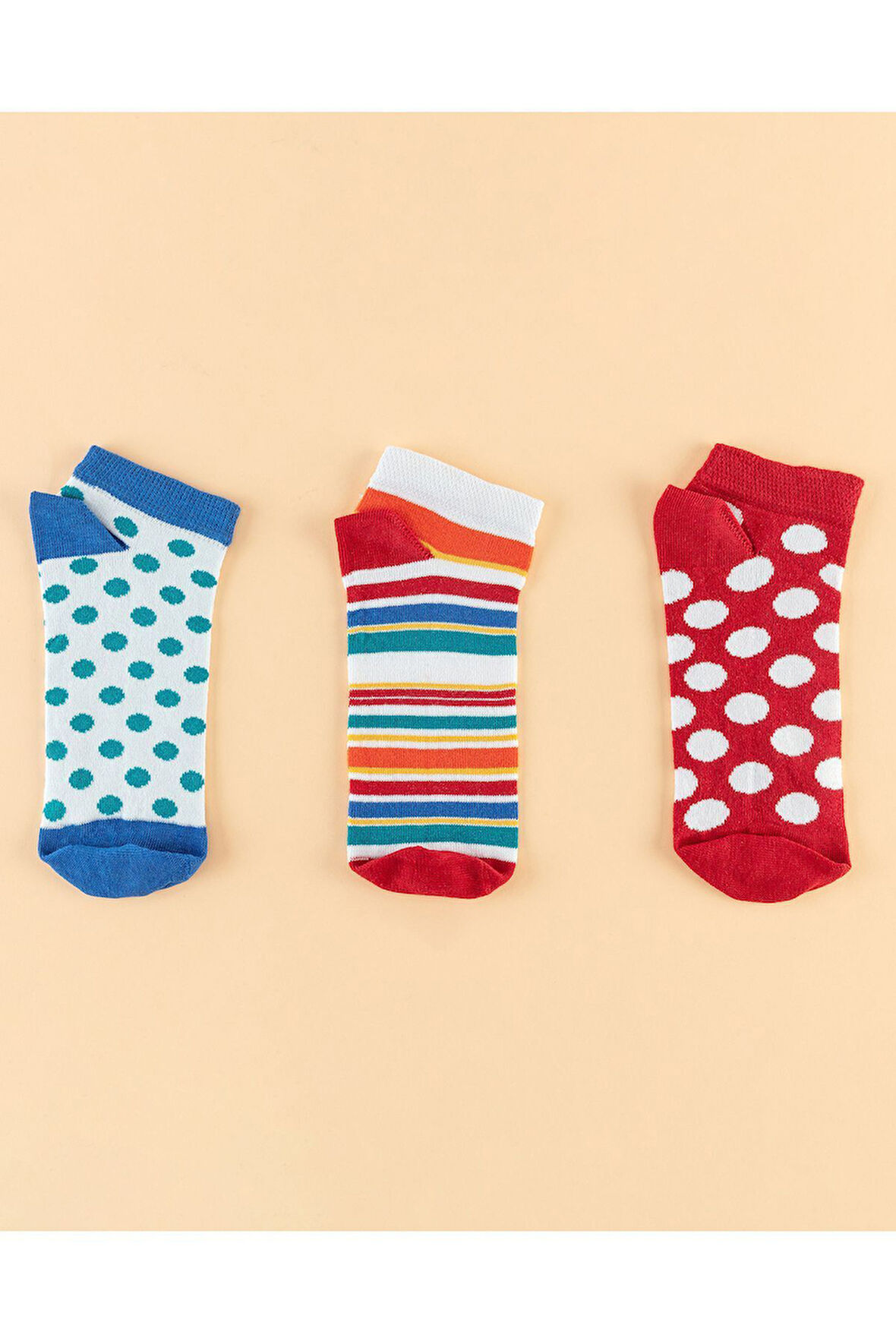 Pêcher Kadın 3-lü Patik Çorap