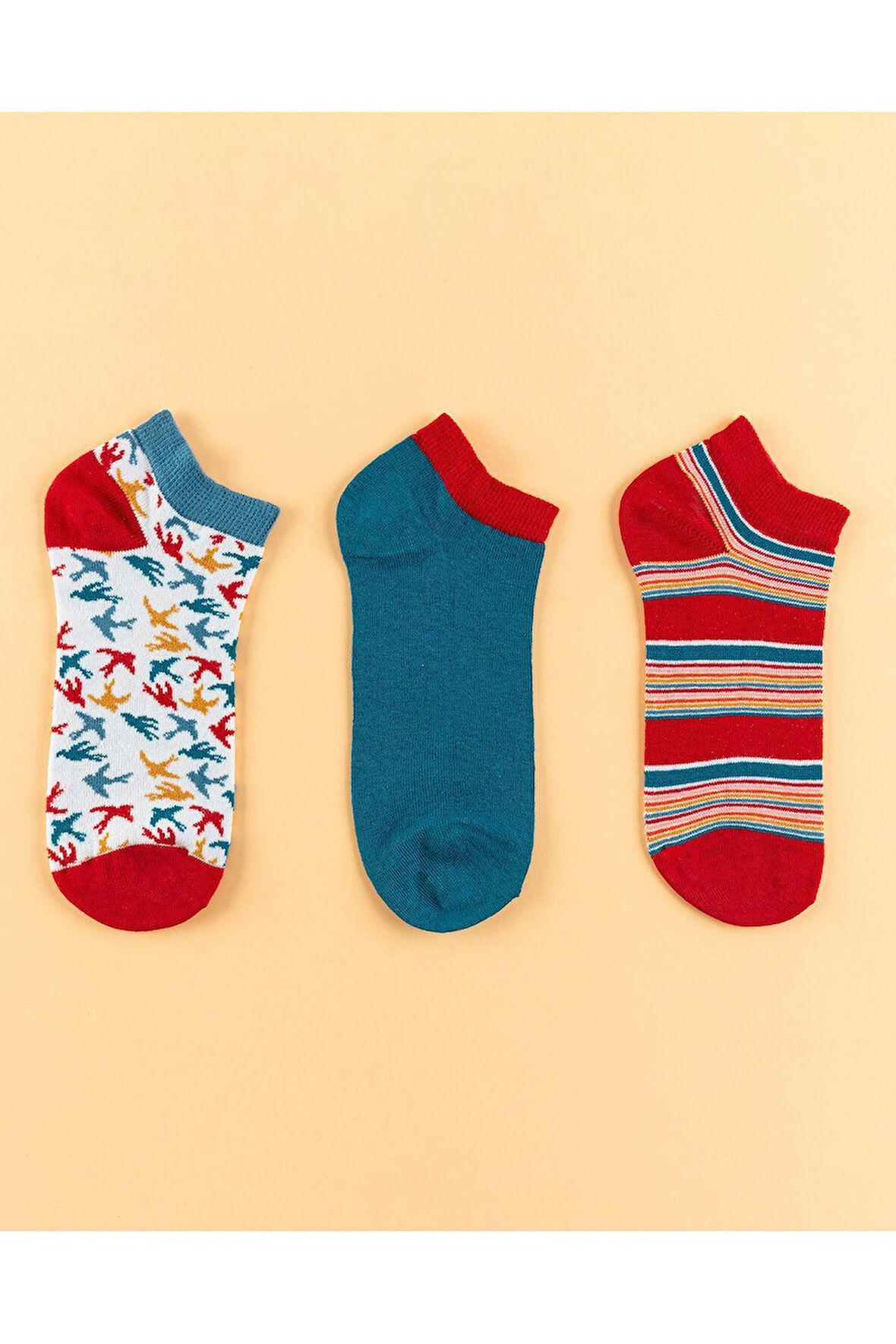Bouquet Kadın 3-lü Patik Çorap