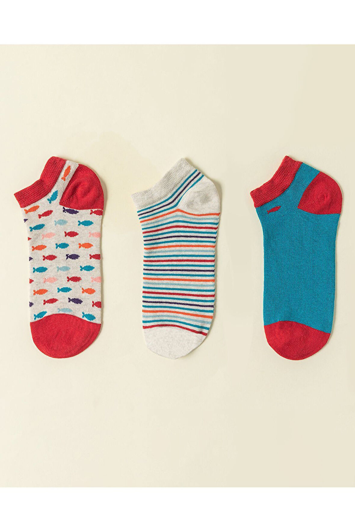 Marguerıte Kadın 3-lü Patik Çorap