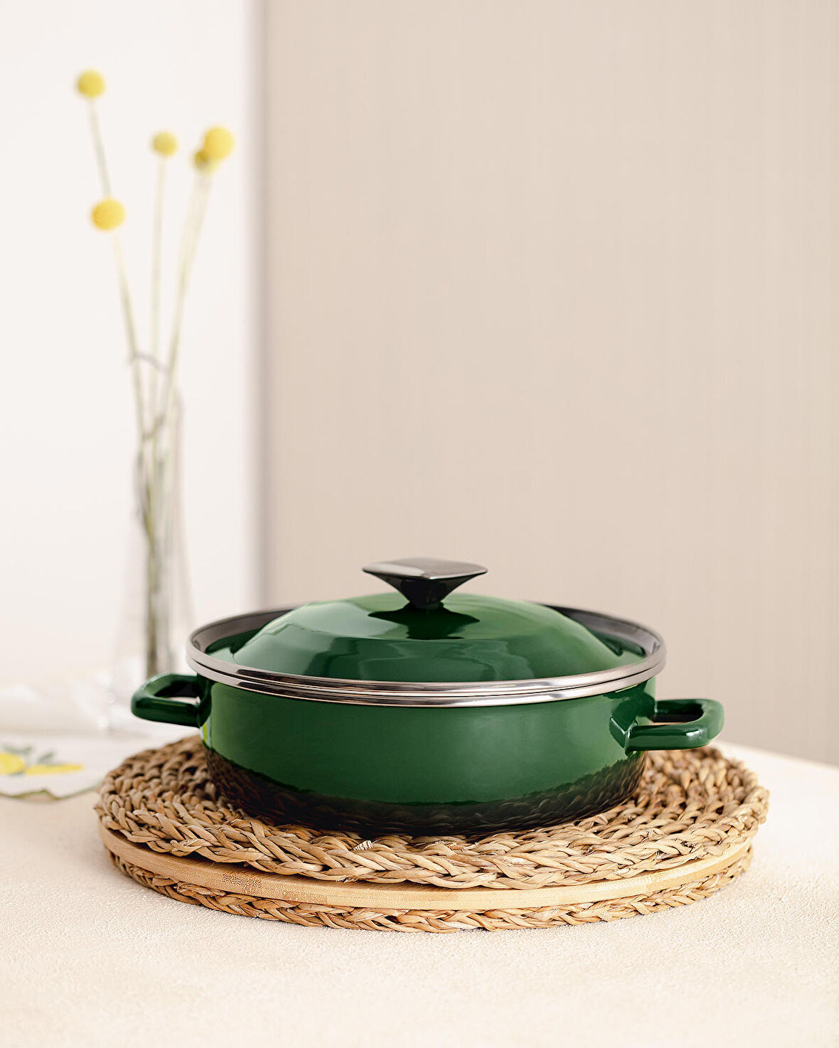 Madame Coco La Garde Kısa Tencere - Yeşil - 24 cm