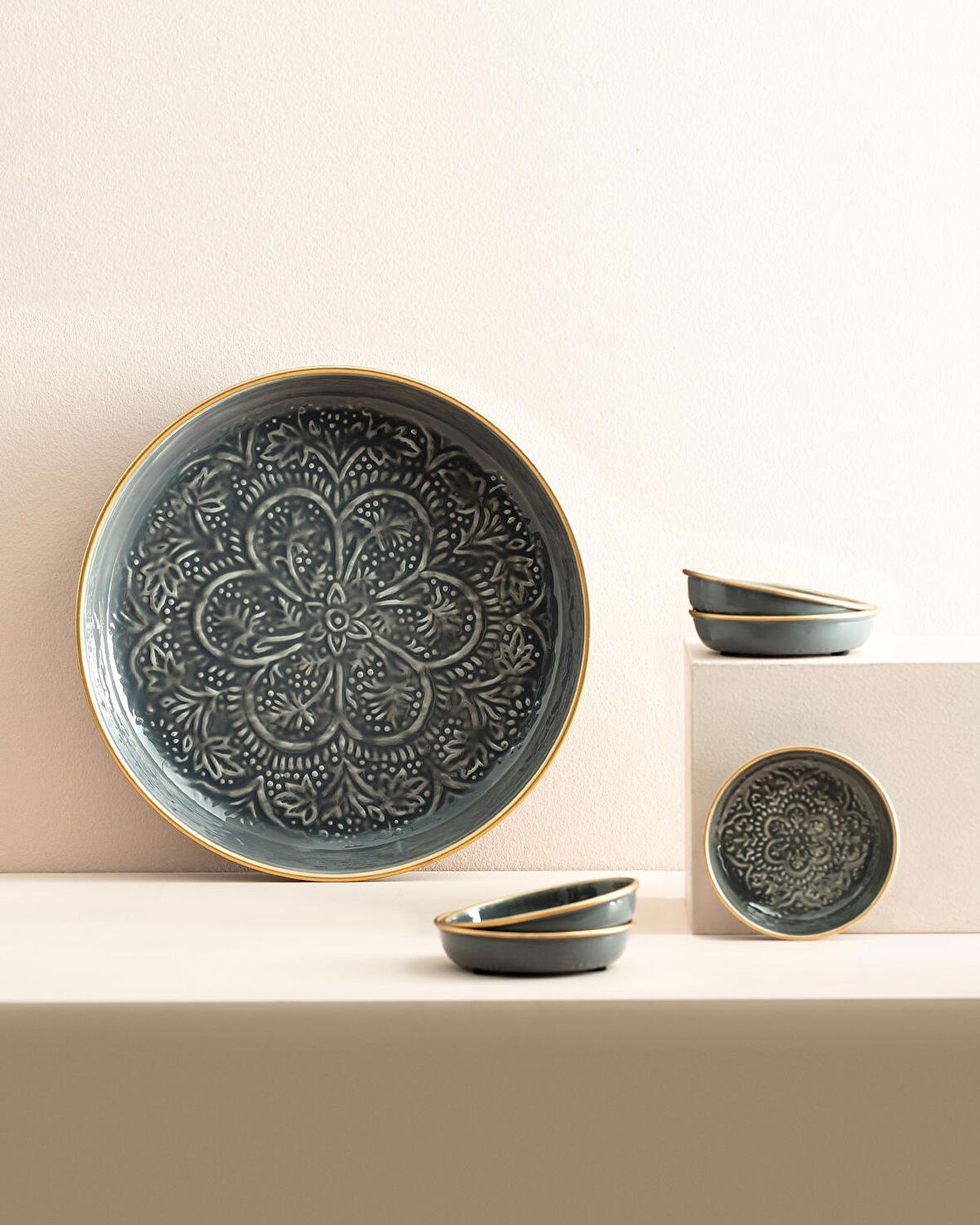 Madame Coco Rosalie 6 Parça Tabak Seti - Antrasit