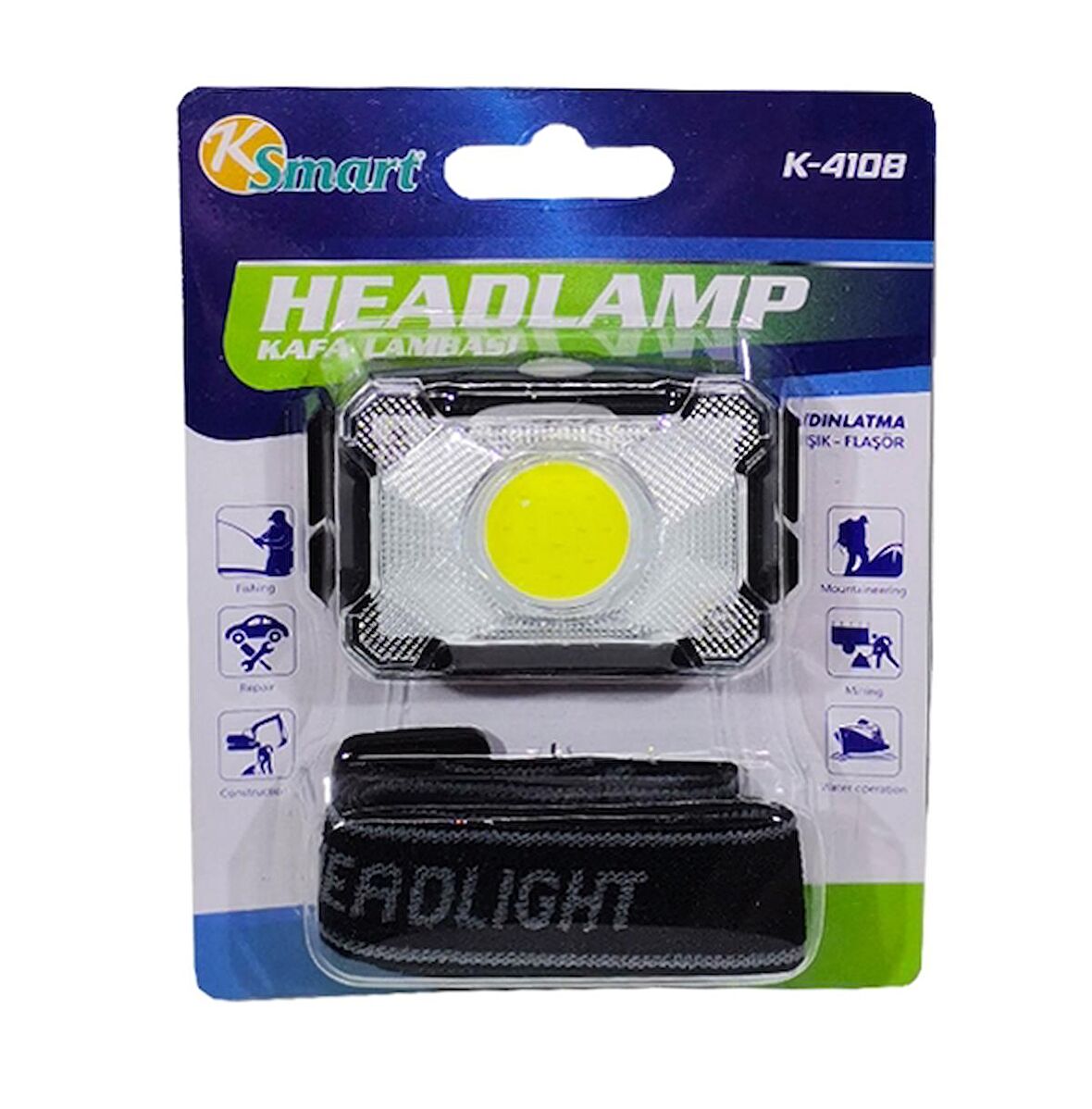 HEADLAMP KAFA LAMBASI DİKDÖRTGEN KASA LEDLİ