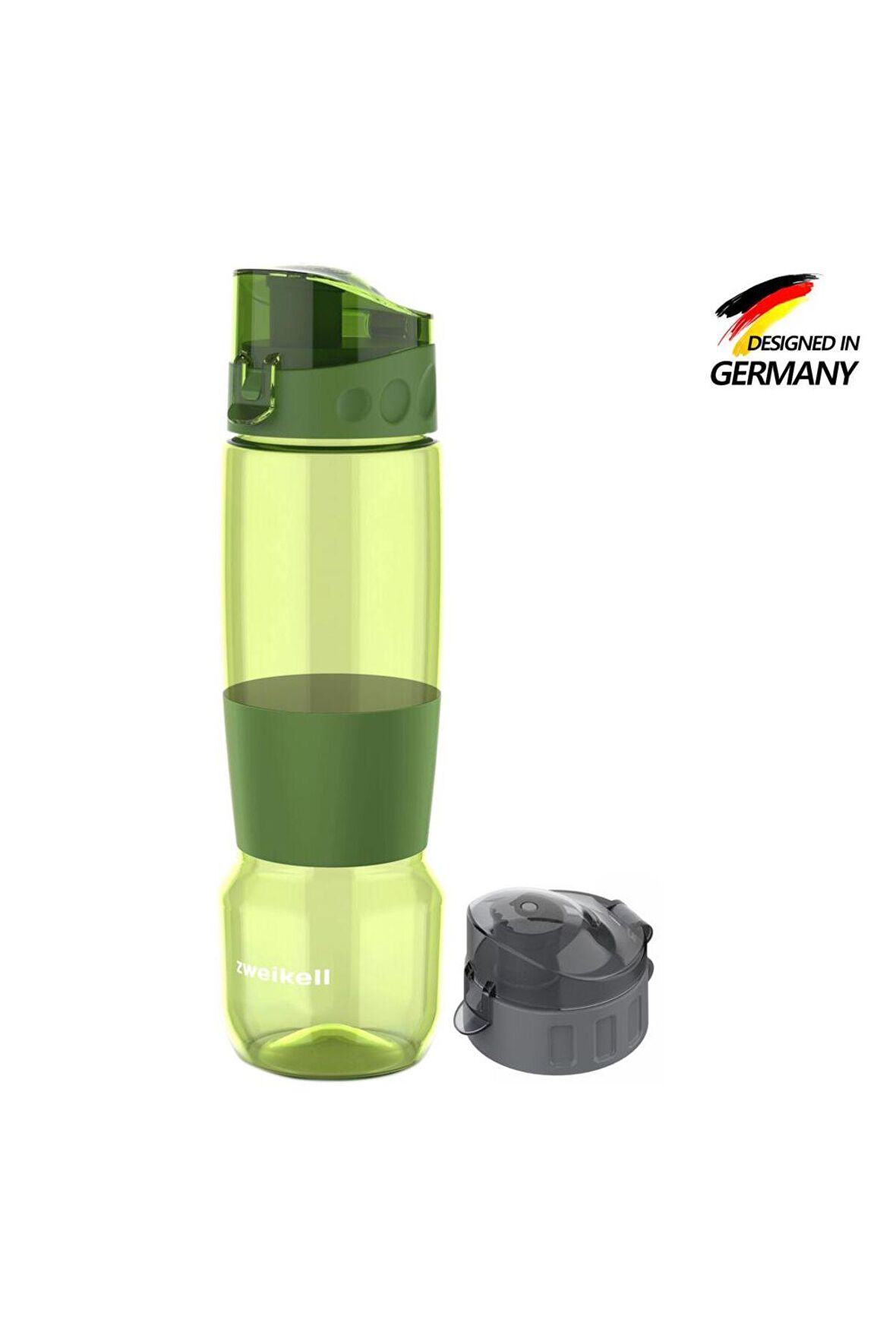 Zweikell Camry Switch Military Green Bpa İçermez 650 Ml Tritan Suluk Yedek Kapak Hediyeli