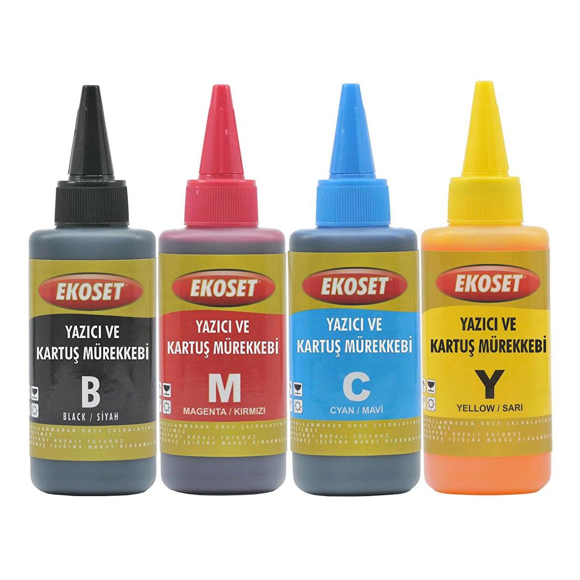 Ekoset Canon uyumlu Bitmeyen Kartuş Mürekkebi 4 renk 4x100ML