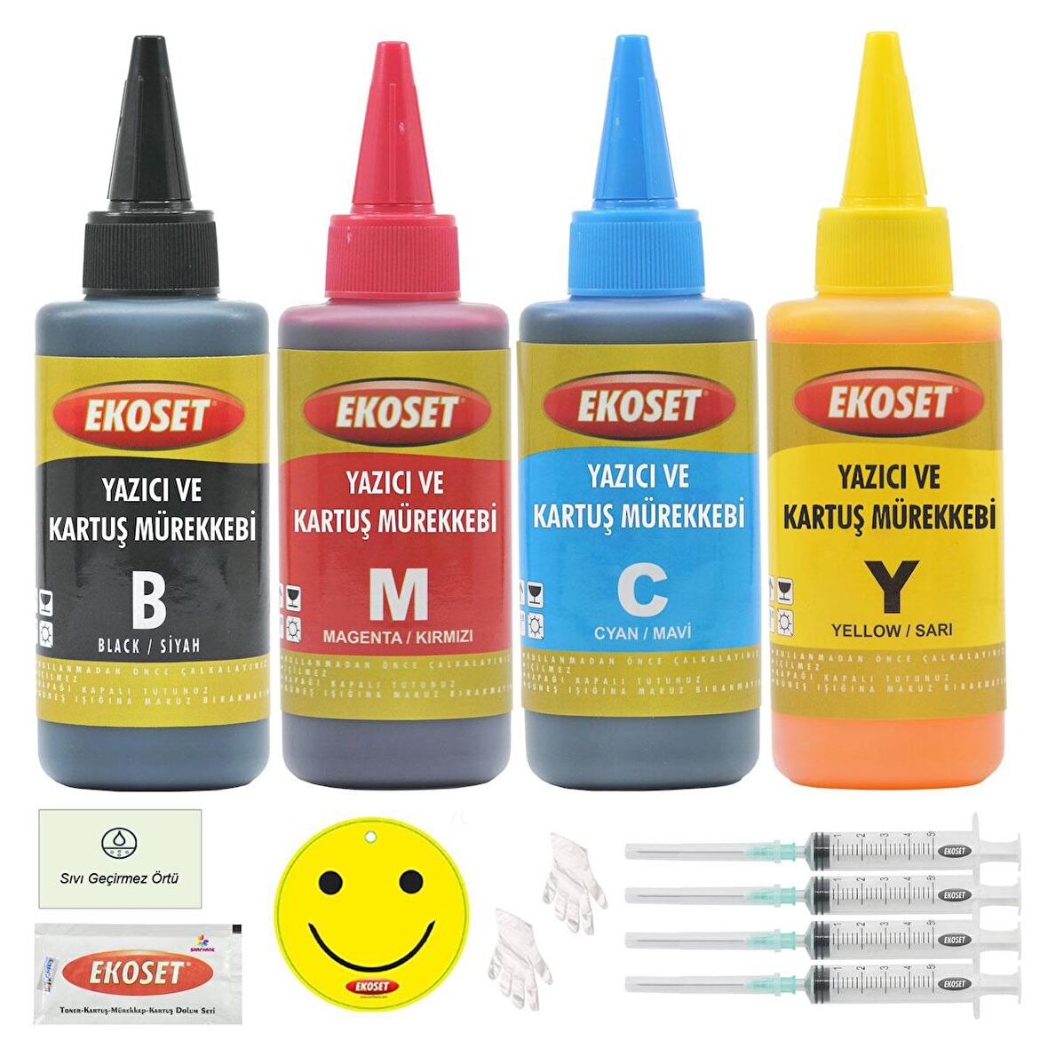 Ekoset Canon uyumlu Mürekkep 4 Renk 4x100ml