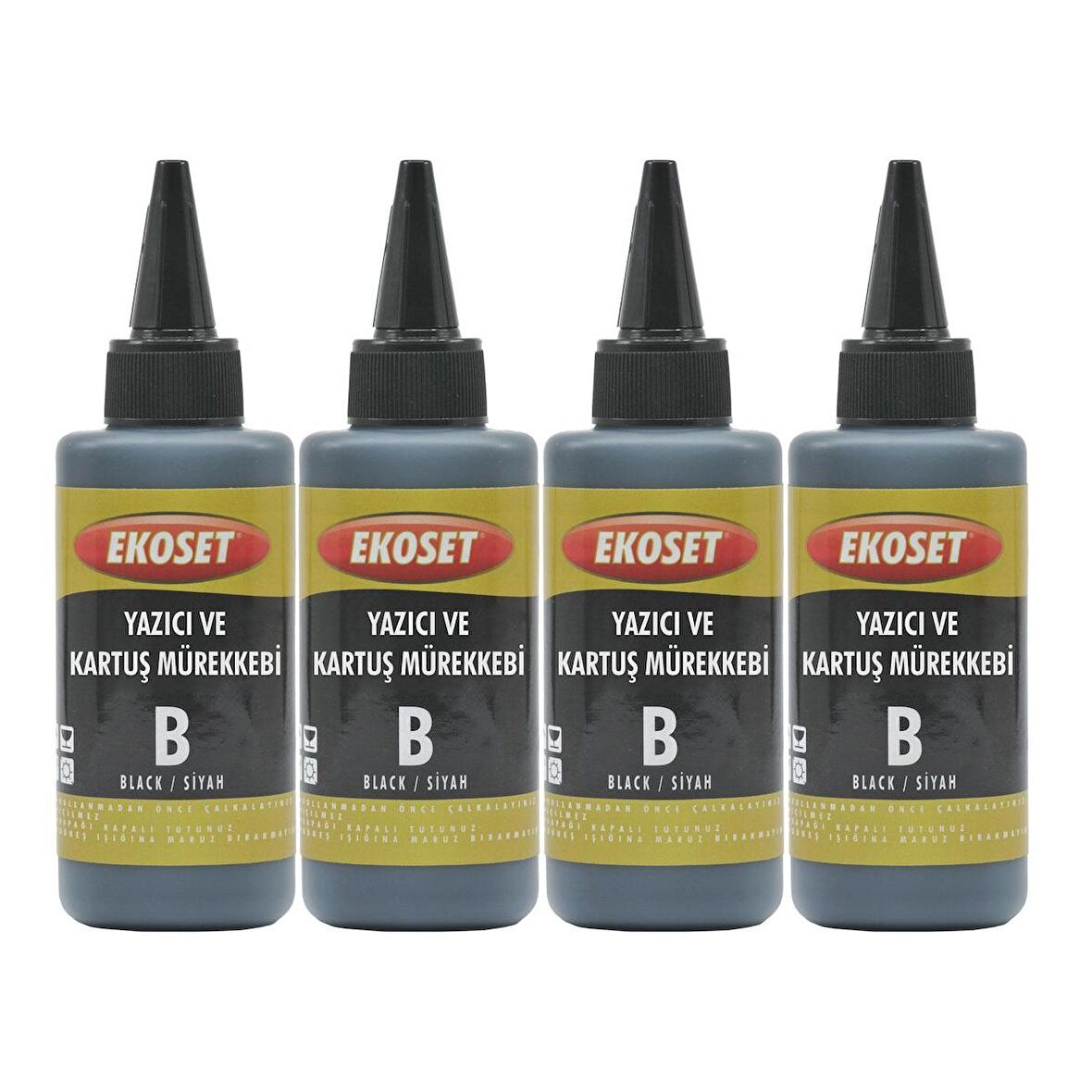 Ekoset Epson uyumlu Siyah Muadil Mürekkep 4'lü set 4x100ml