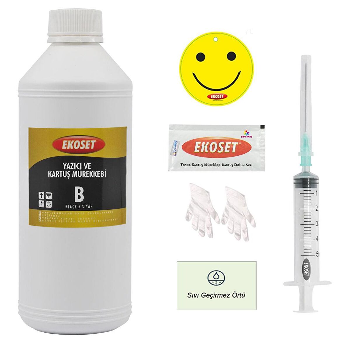 Ekoset Canon GI-490 uyumlu Siyah mürekkep 1 Litre