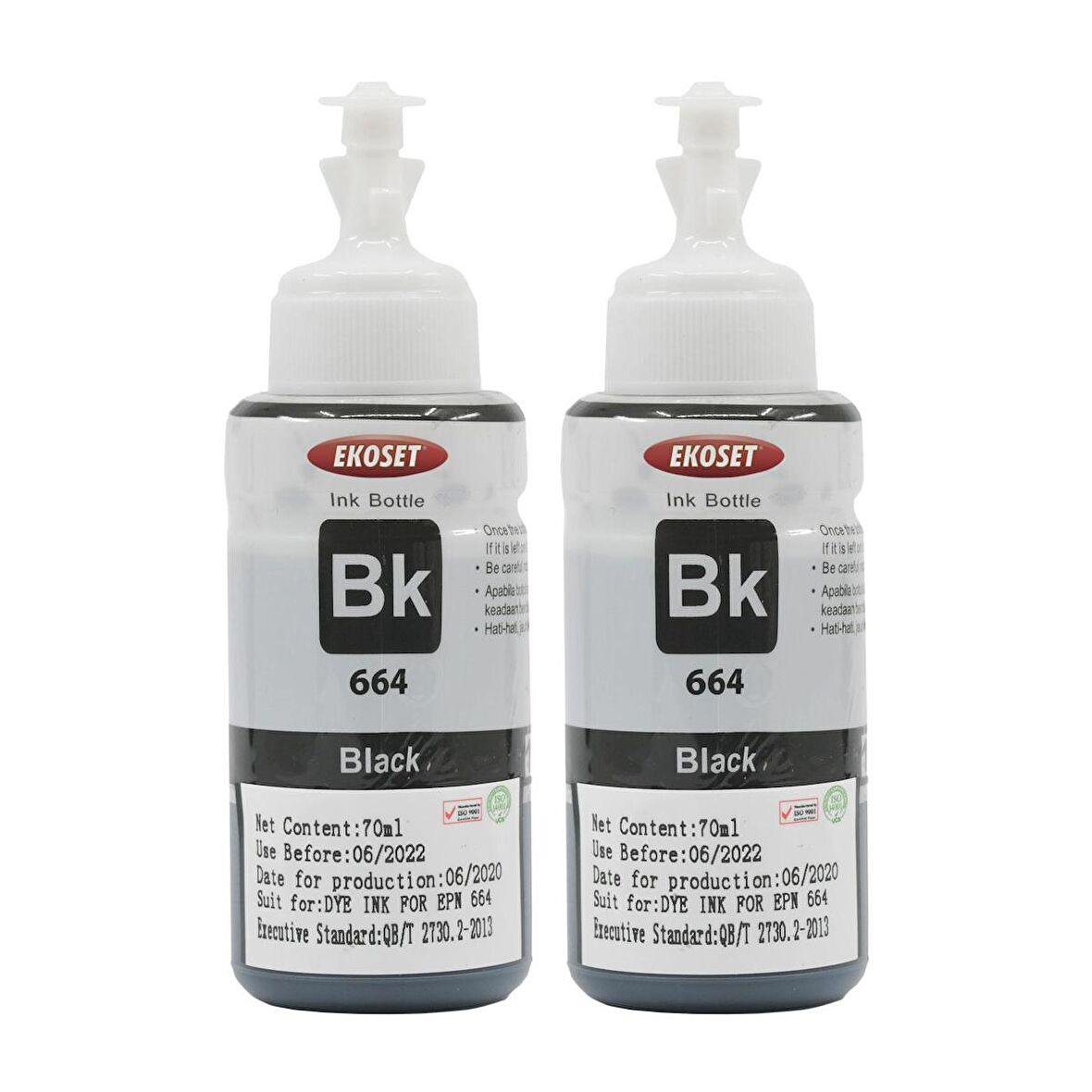 Ekoset Epson L1300 Uyumlu Siyah Muadil Mürekkep 2 adet 70 ml