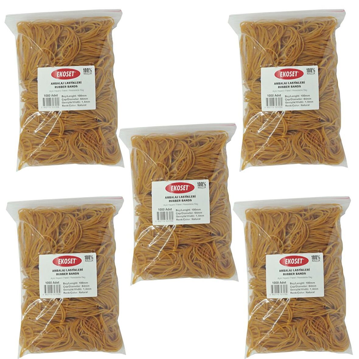 Ekoset 100mm Kauçuk Paket Ambalaj Lastiği 5.000 Adet