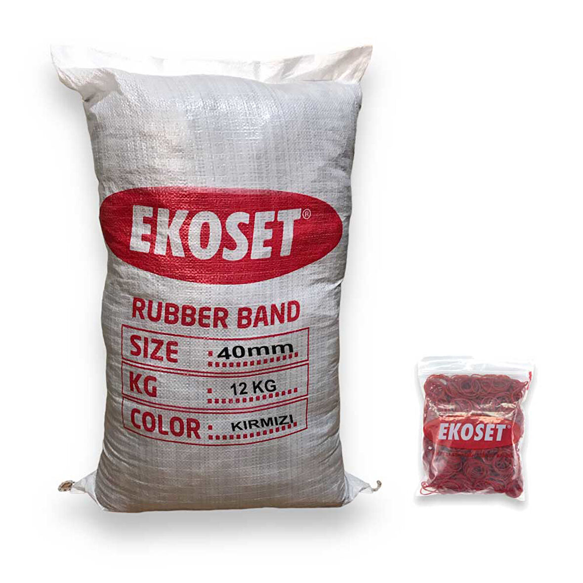 Toptan Kırmızı Maydonoz Lastiği 40mm 12 Kg