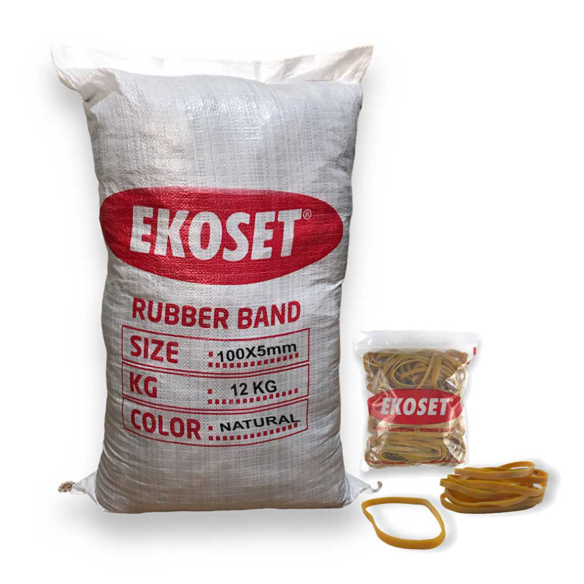 100x5mm Kauçuk Kalın Paket Lastiği 12 Kg 