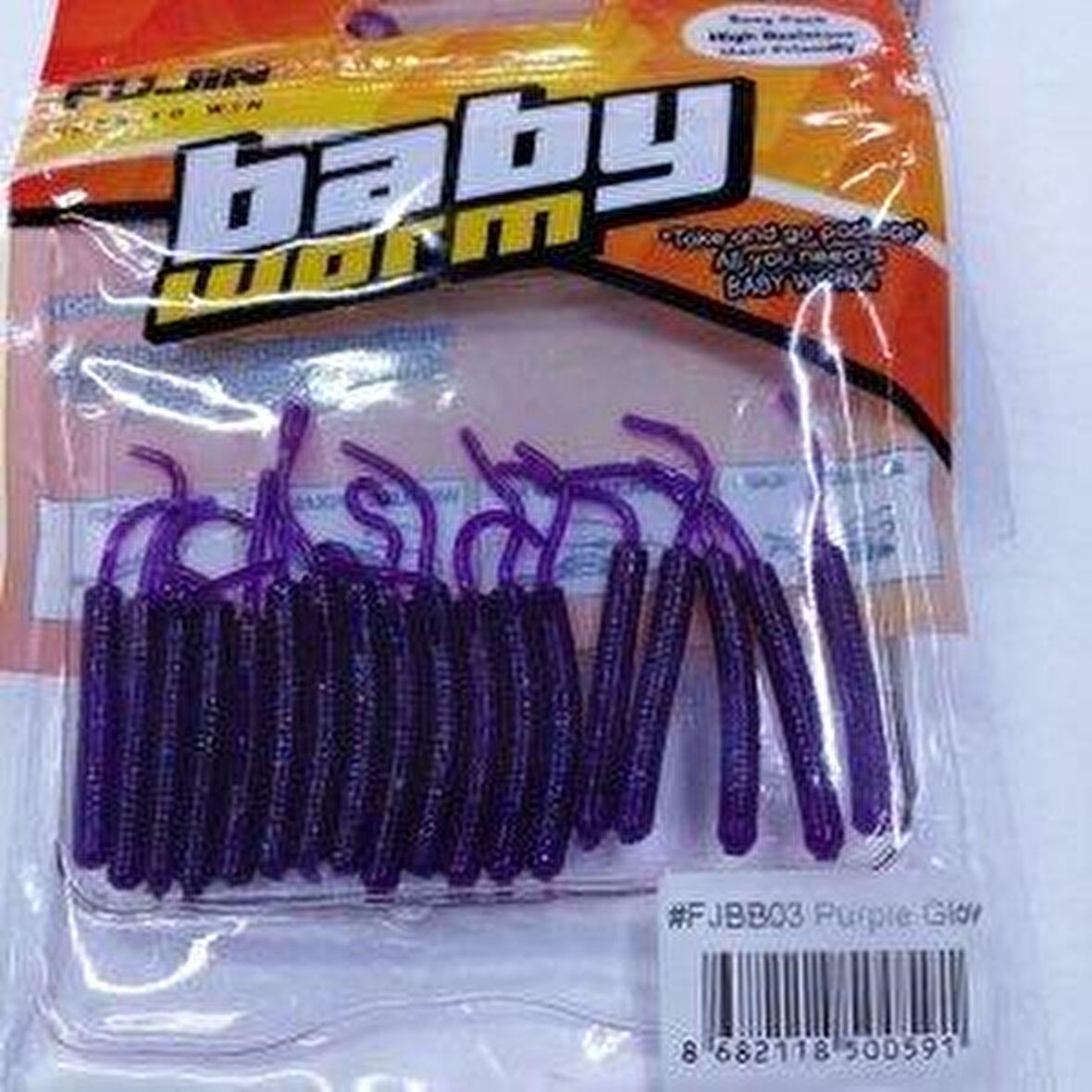 Fujin Baby Worm 5.2 cm Floating LRF Silikonu PURPLE GLOW