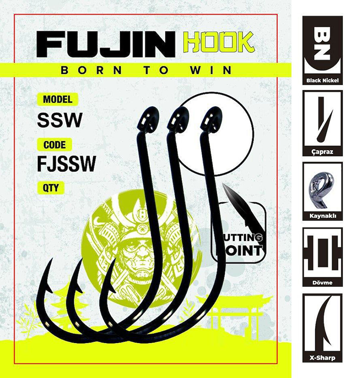 Fujin SSW Delikli Kaynaklı Çapraz Octopus Kancası