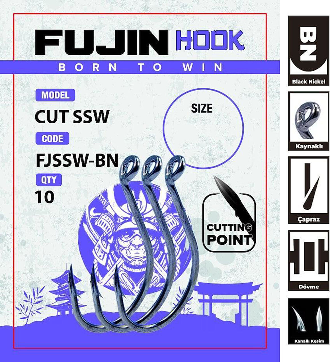 Fujin SSW Delikli Kaynaklı Çapraz Octopus Kancası