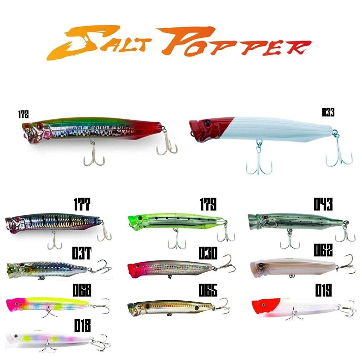 Fujin SaltT Popper SP120SW#043 Smokey Joe