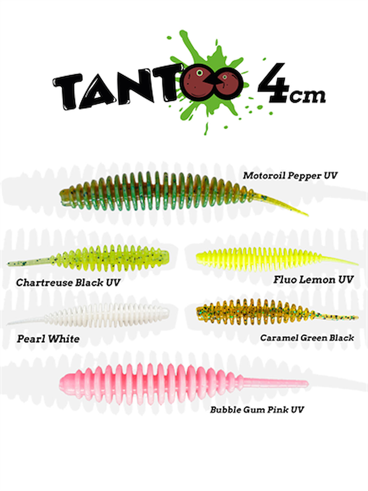 Fujin Tantoo 40mm Silikon Balık ChartreuseBlackUV