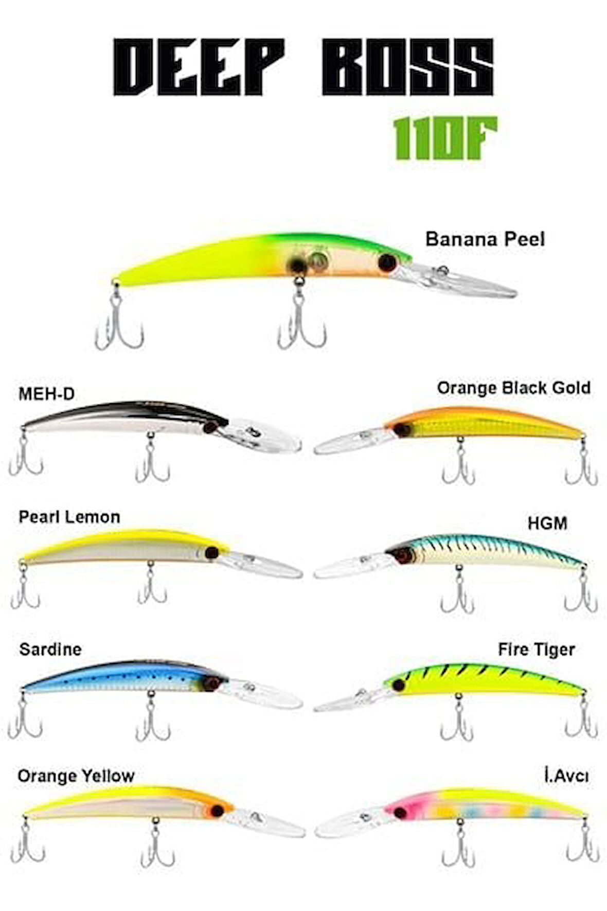 Fujin DeepBoss 110F 16gr Maket Balık 241 Fire Tiger