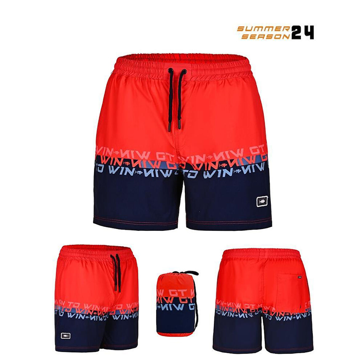 Fujin Pro Angler Short Mayo Scarlet Dark Navy L