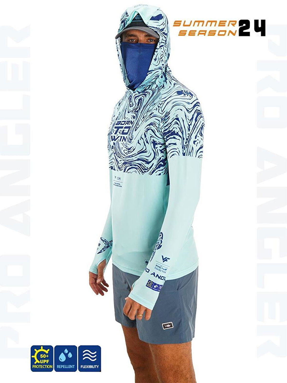 Fujin Pro Angler S24 Buff & Hoodie Izohips Mint S