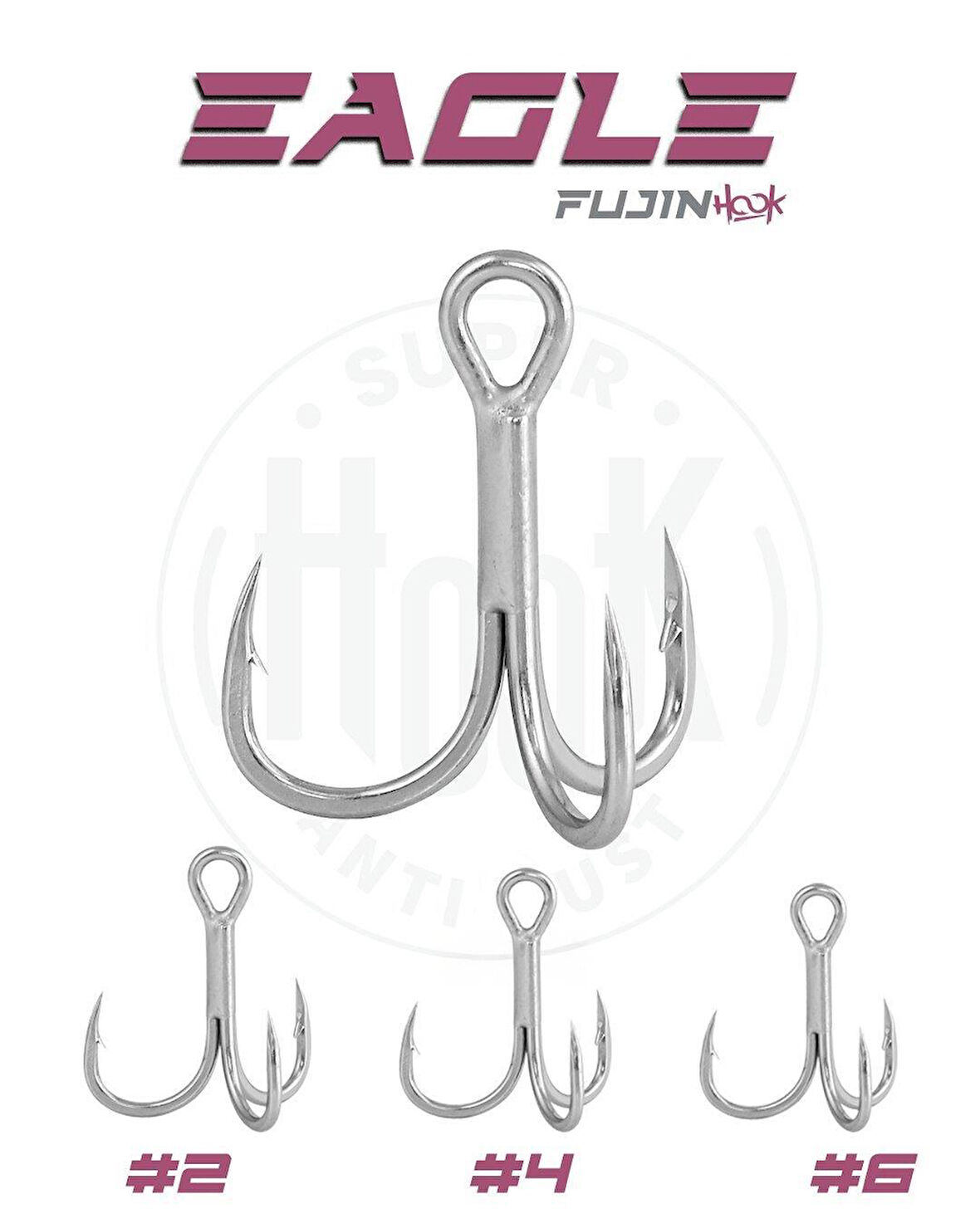 Fujin Eagle Süper Anti-Rust Üçlü Kanca