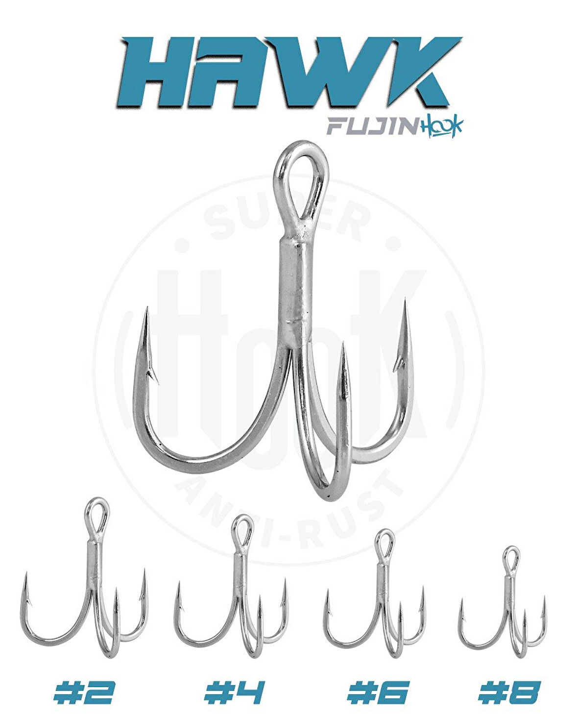 Fujin Hawk Süper Anti-Rust Üçlü Kanca