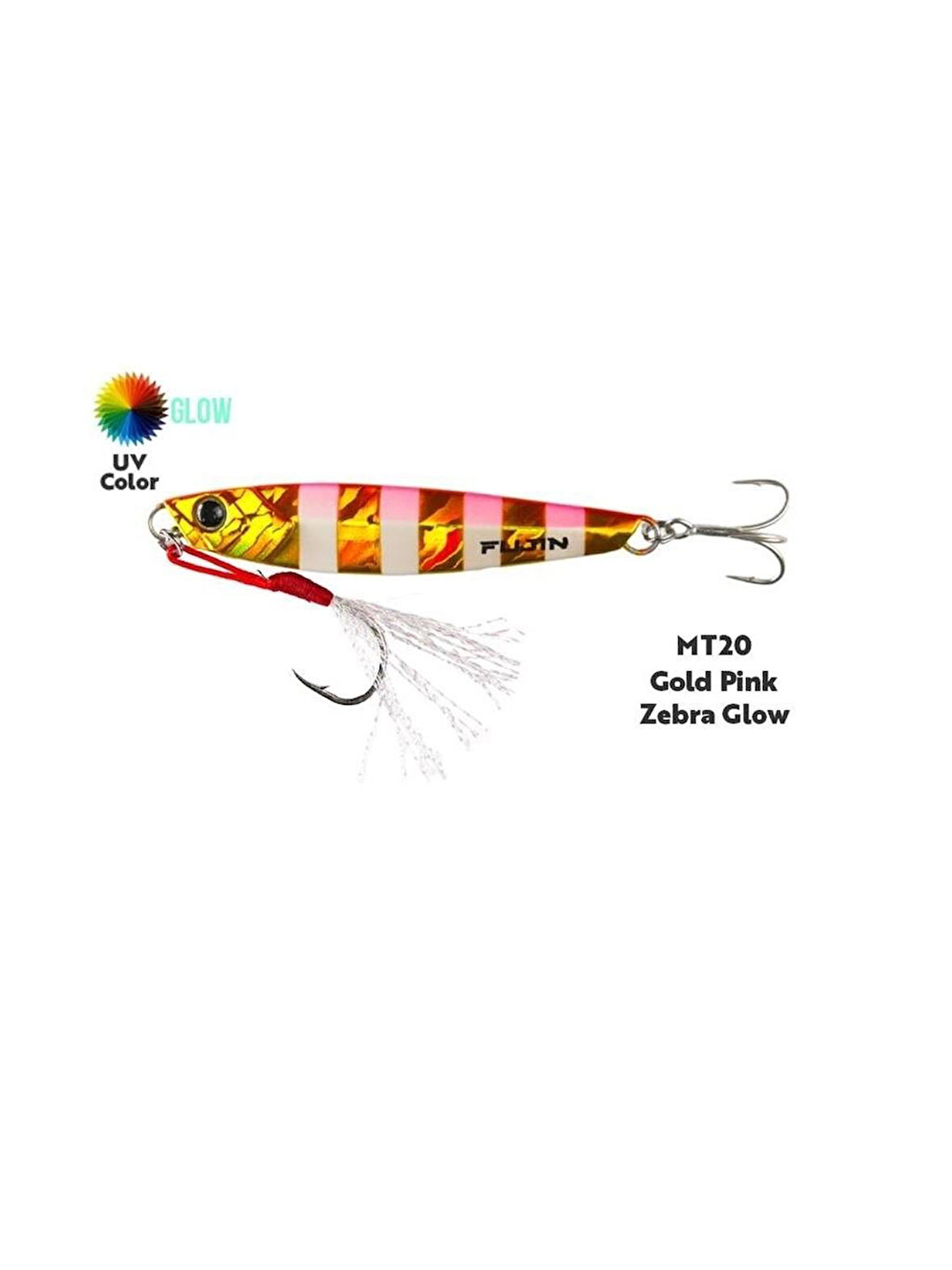 Fujin Jig-X Jigging Jig Yem Gold Zebra Glow-80 GR