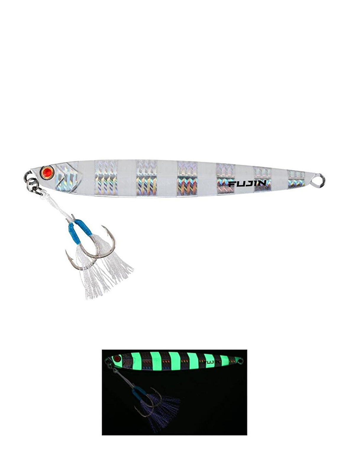 Fujin Valhalla Darksea 80gr Metal Jig Yem ZEBRA GLOW
