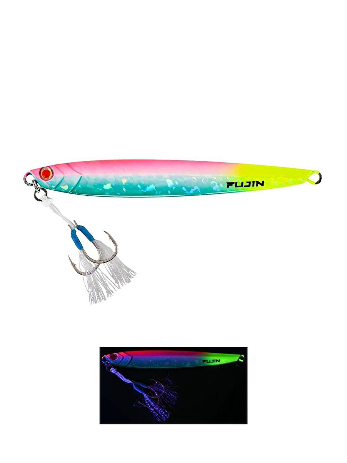 Fujin Valhalla Darksea 80gr Metal Jig Yem Green Pink Chart Tail